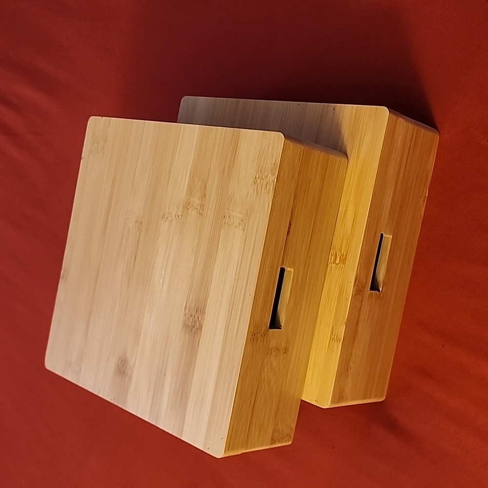 New Oak wood jewelry  box with mirror  inside with 8 compartments
